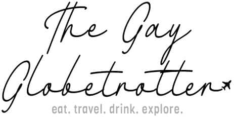Mobile Header Logo that reads "The Gay Globetrotter"