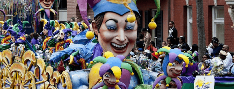A float in the Mardi Gras Parade