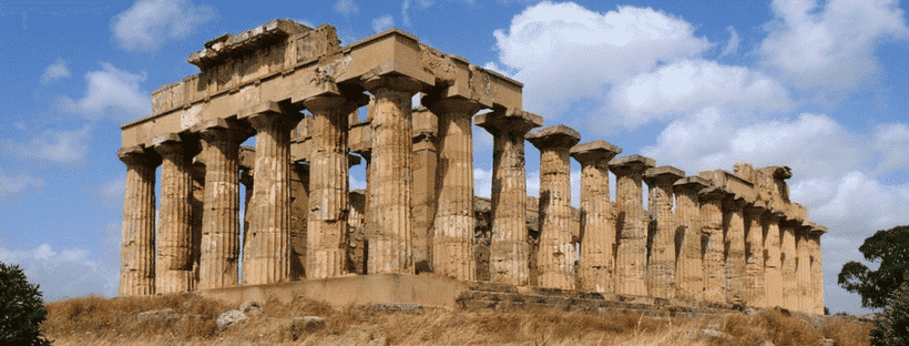 Greek ruins in the Valley of Temples, Sicily, Italy