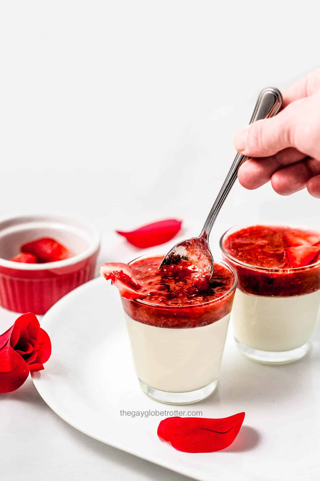 Strawberry Panna Cotta The Gay Globetrotter