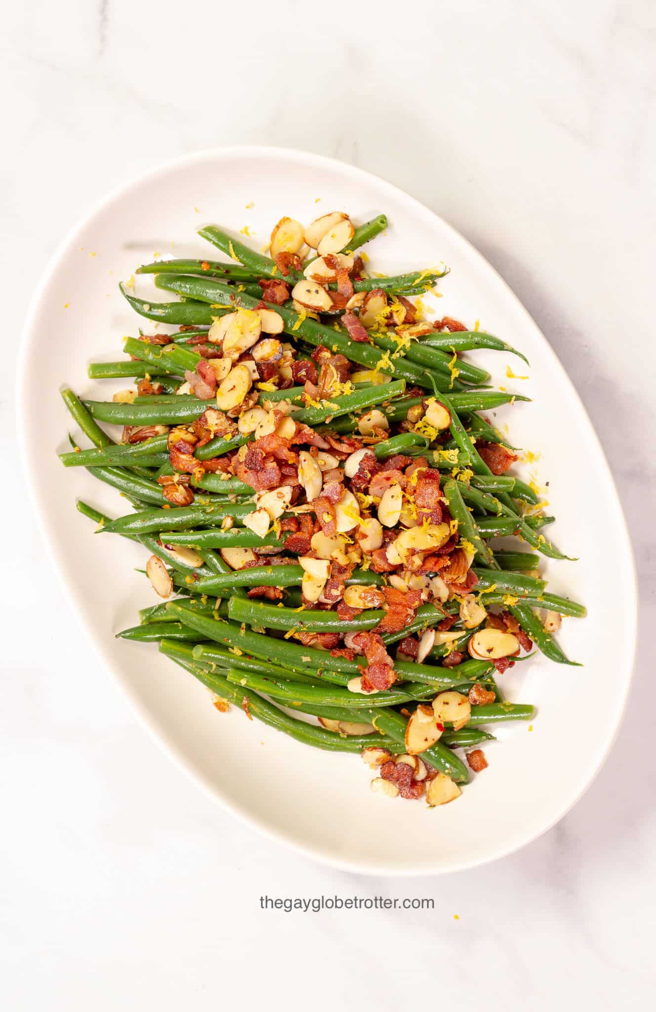 Easy Green Beans Almondine With Bacon