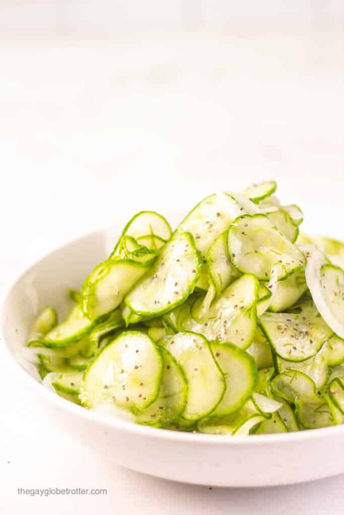 Cucumber Vinegar Salad - The Gay Globetrotter