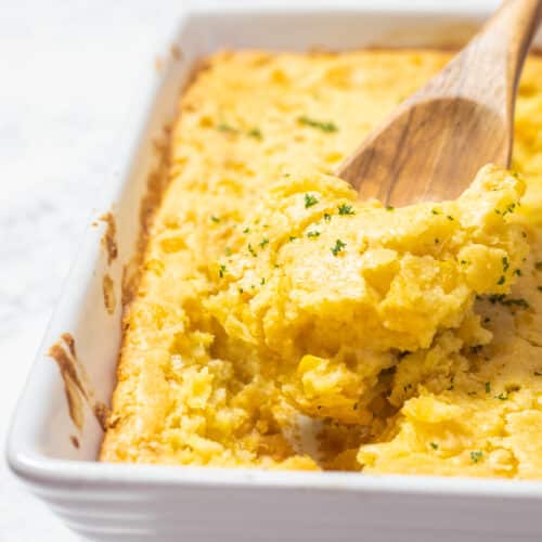 Jiffy Corn Casserole {5 Ingredients, Make Ahead!} - The Gay Globetrotter