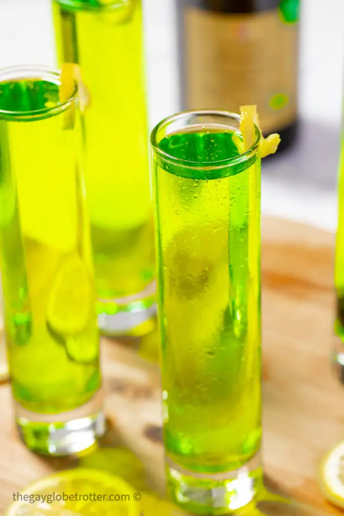 A cocktail with a lemon twist.