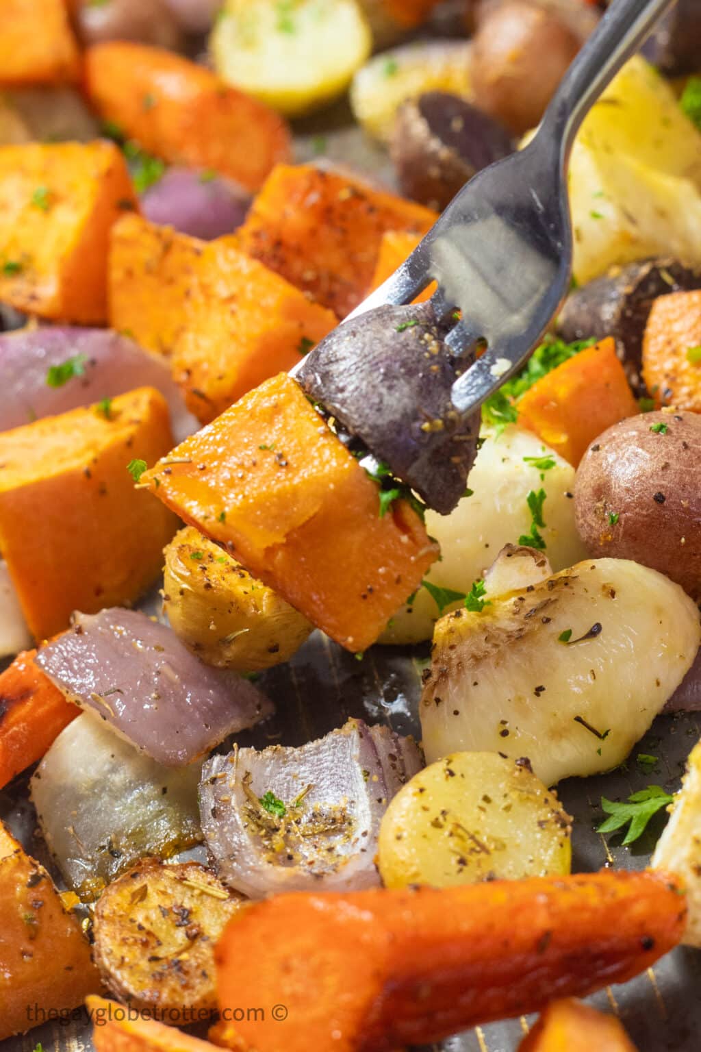 Roasted Root Vegetables {The Perfect Side!} The Gay Globetrotter