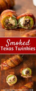 Two images of texas twinkies with text overlay.