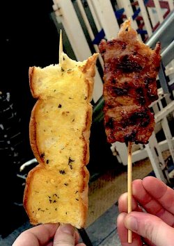 Some thailand street food on a stick! so delicious