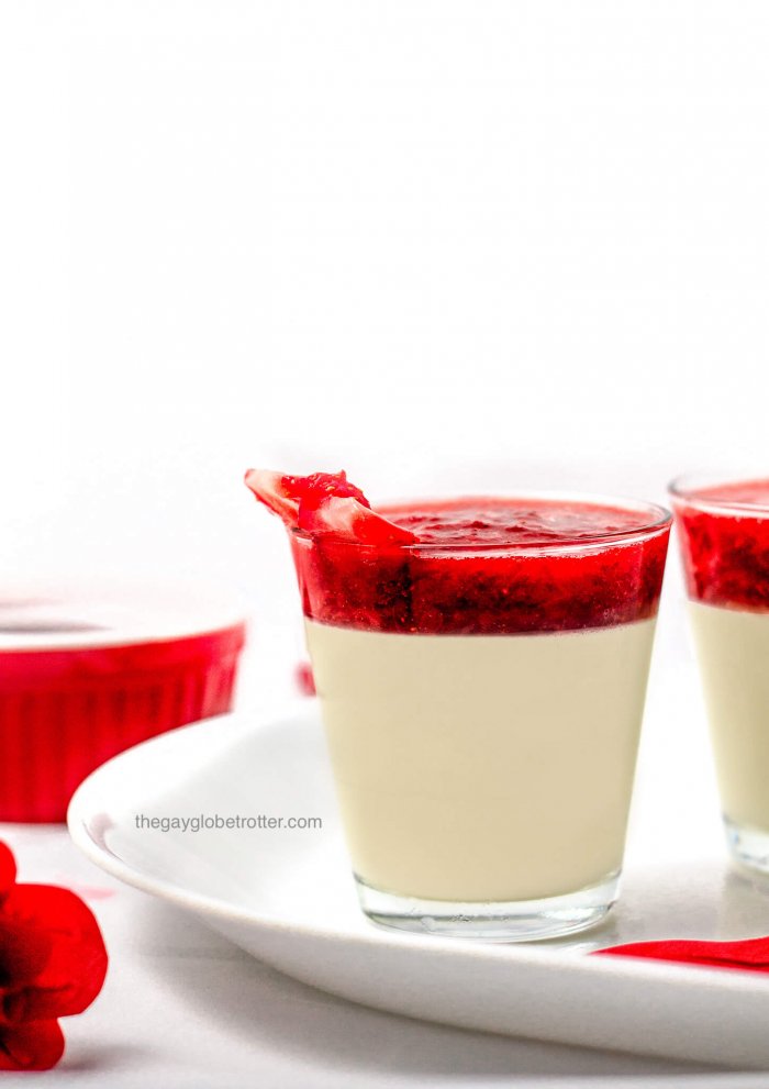 This strawberry panna cotta is the perfect Italian dessert!