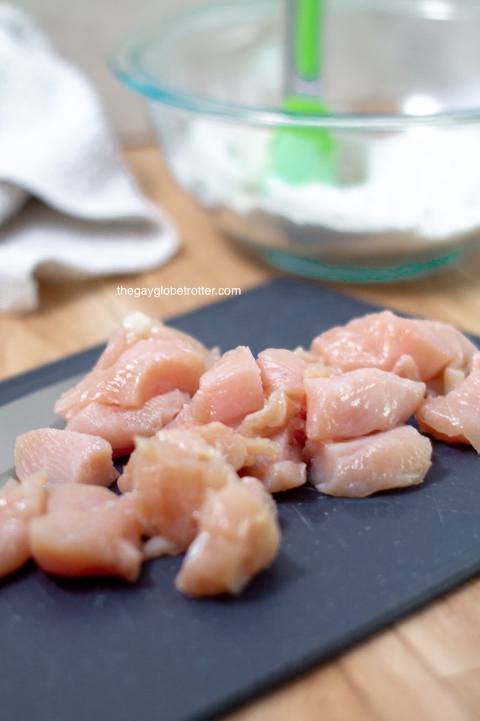 This Korean fried chicken is simple, delicious, and fun. Serve it over rice for the perfect easy dinner! #gayglobetrotter #koreanfriedchicken #friedchicken #asianfriedchicken #easyfriedchicken #koreanfriedchickenrecipe #koreanchicken