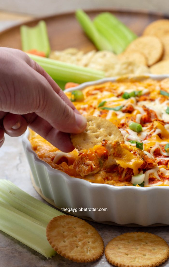 Franks Buffalo Chicken Dip {The Perfect Party Dip!} - The Gay Globetrotter