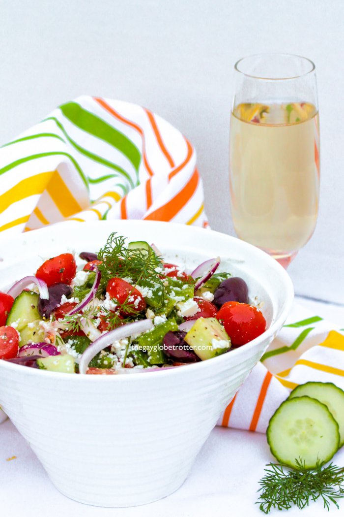 Authentic Greek salad is so easy and tastes amazing!